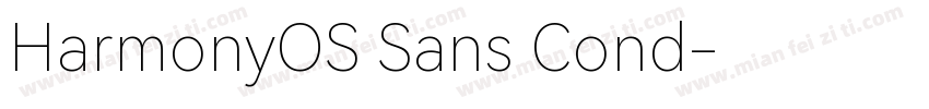 HarmonyOS Sans Cond字体转换